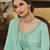 Teal embroidered chiffon salwar