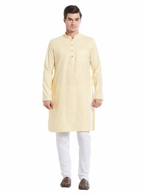 Mens Traditional and Occasional solid cotton Kurta  1