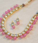 Trendy Neon Color Kundan Necklace Set