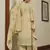 Beige embroidered art silk salwar
