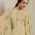 Beige embroidered art silk salwar