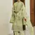 Green embroidered art silk salwar