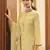 Yellow embroidered art silk salwar