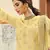 Yellow embroidered art silk salwar