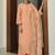Peach embroidered art silk salwar