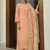 Peach embroidered art silk salwar