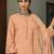 Peach embroidered art silk salwar