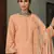 Peach embroidered art silk salwar