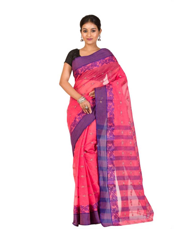 Pure Cotton Bengali Handloomcotton-sarees- Without Blouse Piece( MIRSH-1014-03/ Kanok )