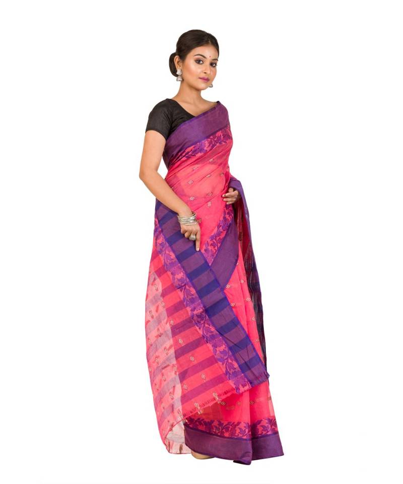 Pure Cotton Bengali Handloomcotton-sarees- Without Blouse Piece( MIRSH-1014-03/ Kanok )