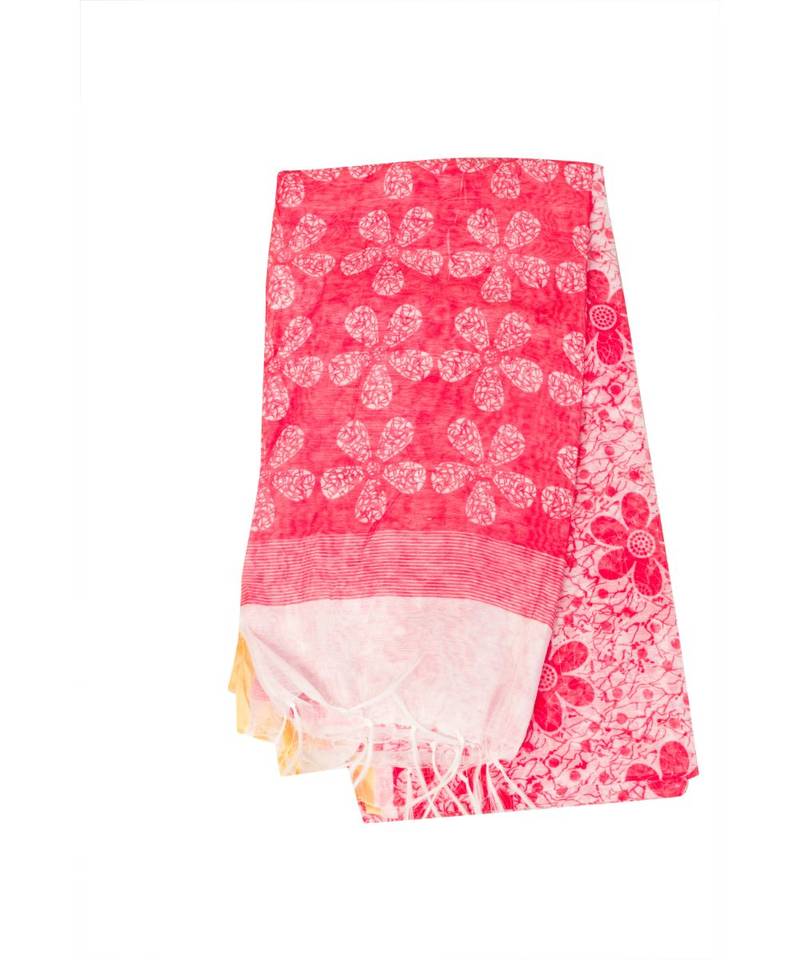 Cotton Silk Bengali Handloomcotton-sarees- With Blouse Piece(MIRSH-1002-02 / White-Red)