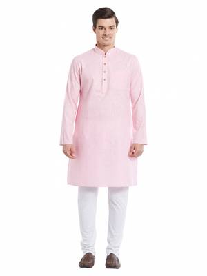 Mens Traditional and Occasional solid cotton Kurta  1