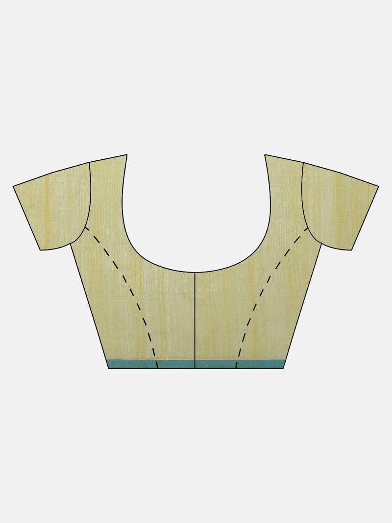 Blue & Green Woven Design Half & Half Dhakai Jamdani Saree