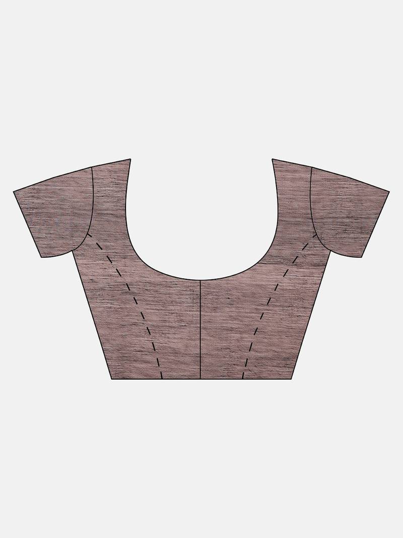 Burgundy & Golden Woven Design Dhakai Jamdani Saree