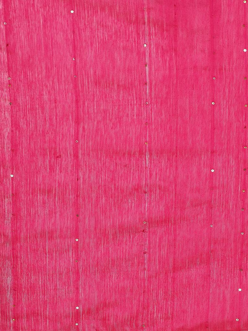 Pink Sequinned Handloom Saree