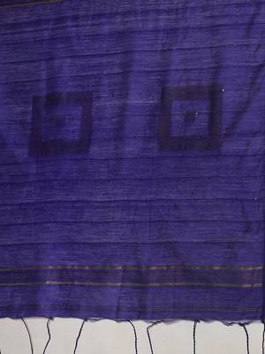 Blue Handloom Embellished Saree 4