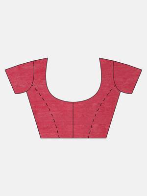 Pink & Golden Woven Design Handloom Saree 5