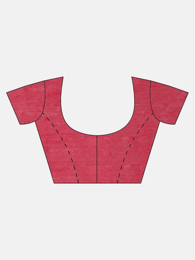 Pink & Golden Woven Design Handloom Saree