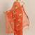 Orange & Golden Handloom Woven Design Saree
