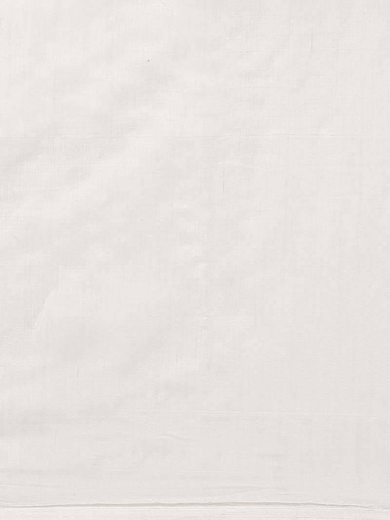 Off-White & Golden Woven Design Jamdani Saree