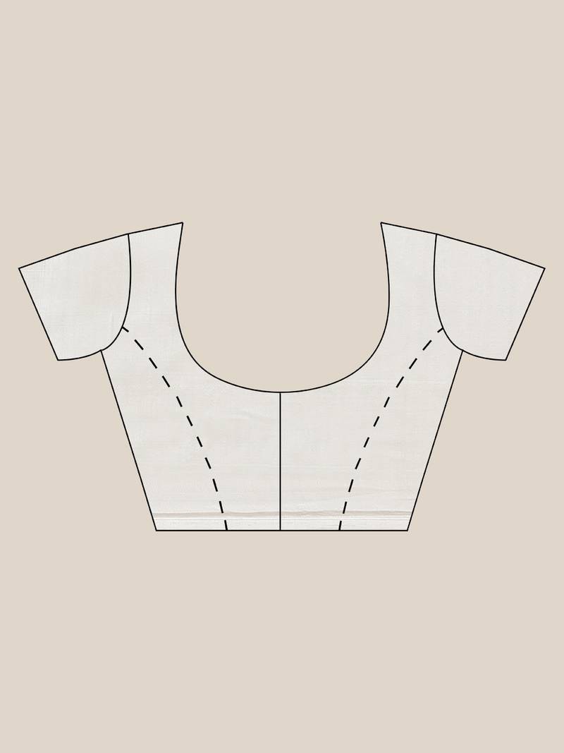 Off-White & Golden Woven Design Jamdani Saree