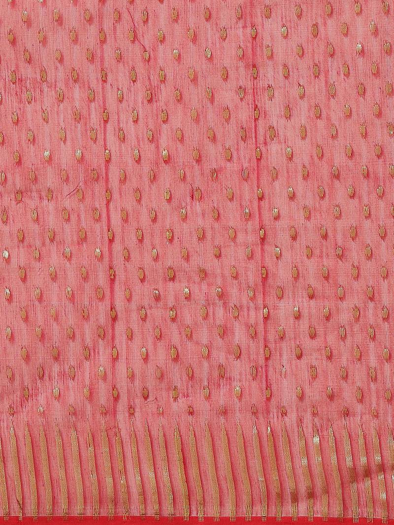 Red & Golden Woven Design Dhakai Jamdani Saree