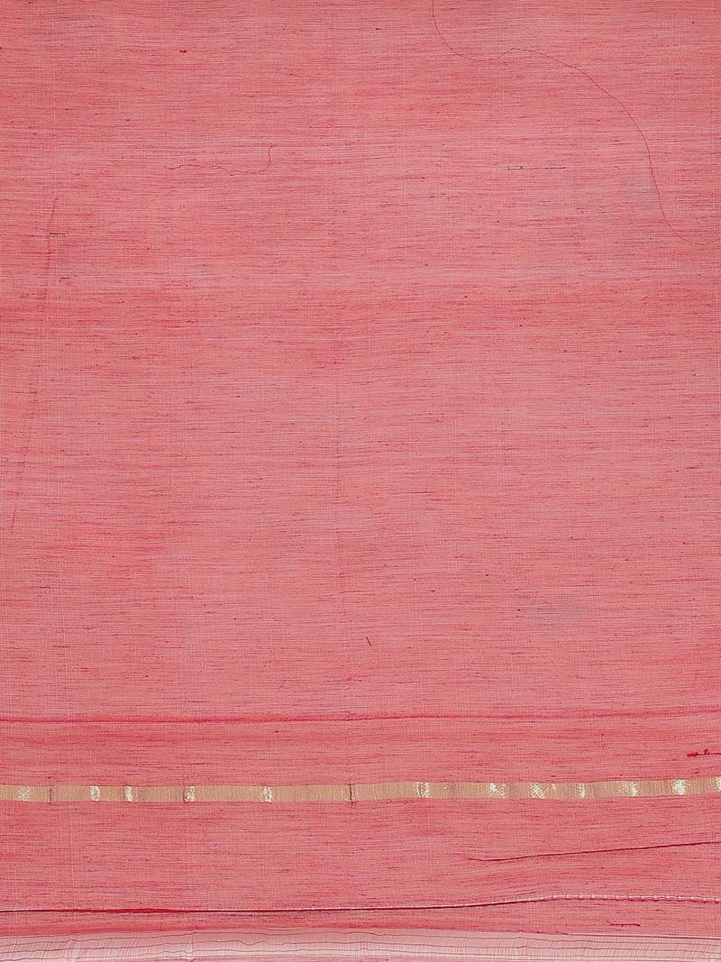 Red & Golden Woven Design Dhakai Jamdani Saree