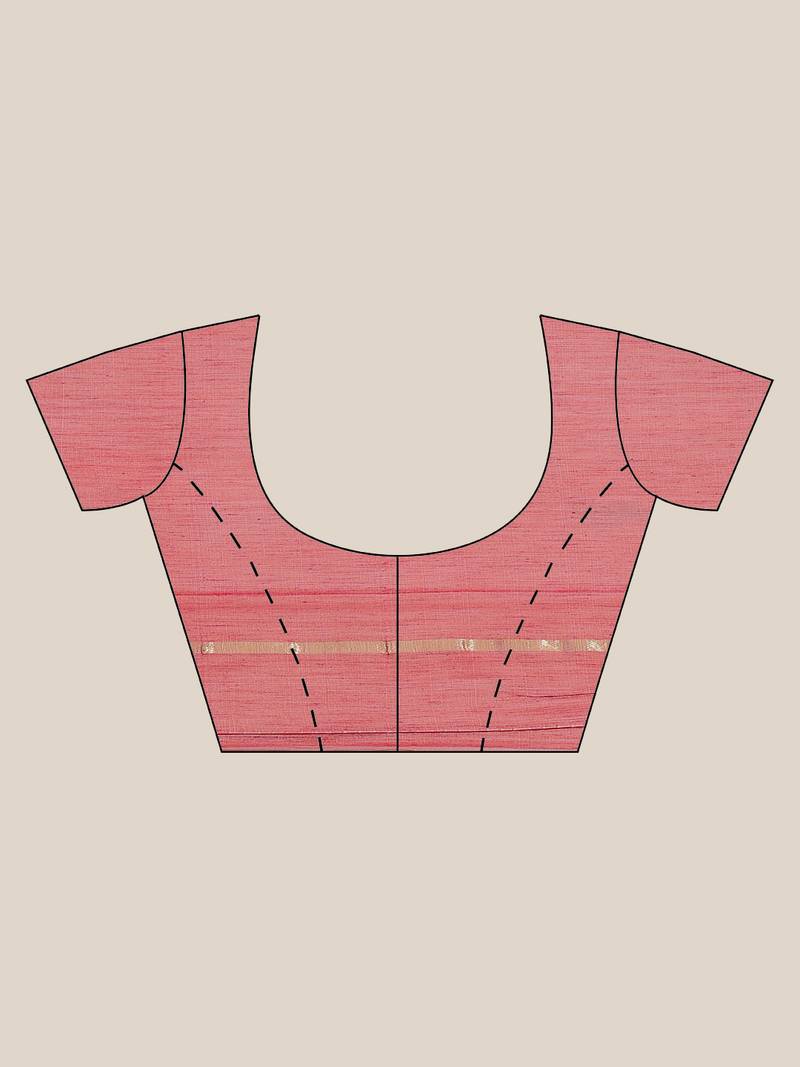 Red & Golden Woven Design Dhakai Jamdani Saree