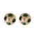 Adorable gold toned studs with green stones