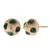 Adorable gold toned studs with green stones