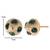 Adorable gold toned studs with green stones