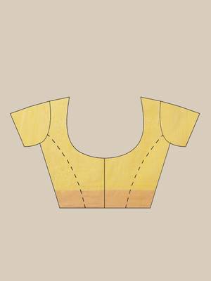 Yellow & Red Woven Design Jamdani Saree 6