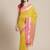 Yellow & Pink Pure Cotton Solid Bengal Handloom Saree