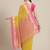Yellow & Pink Pure Cotton Solid Bengal Handloom Saree