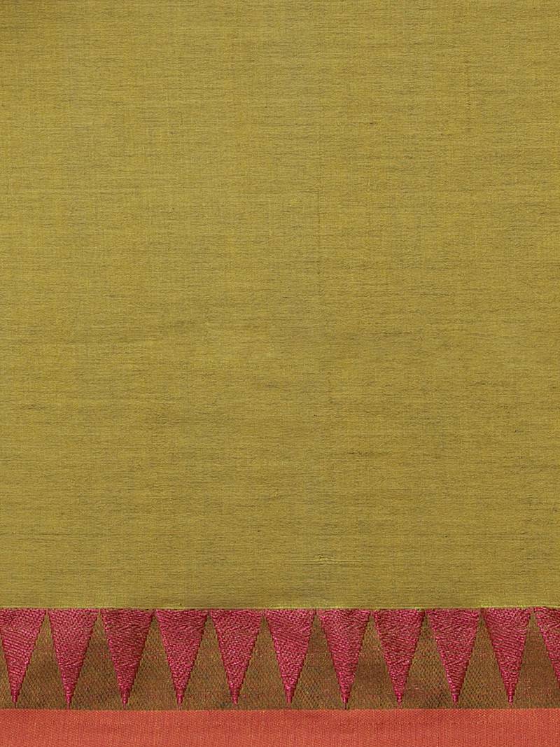 Navy Blue & Pink Pure Cotton Solid Bengal Handloom Saree