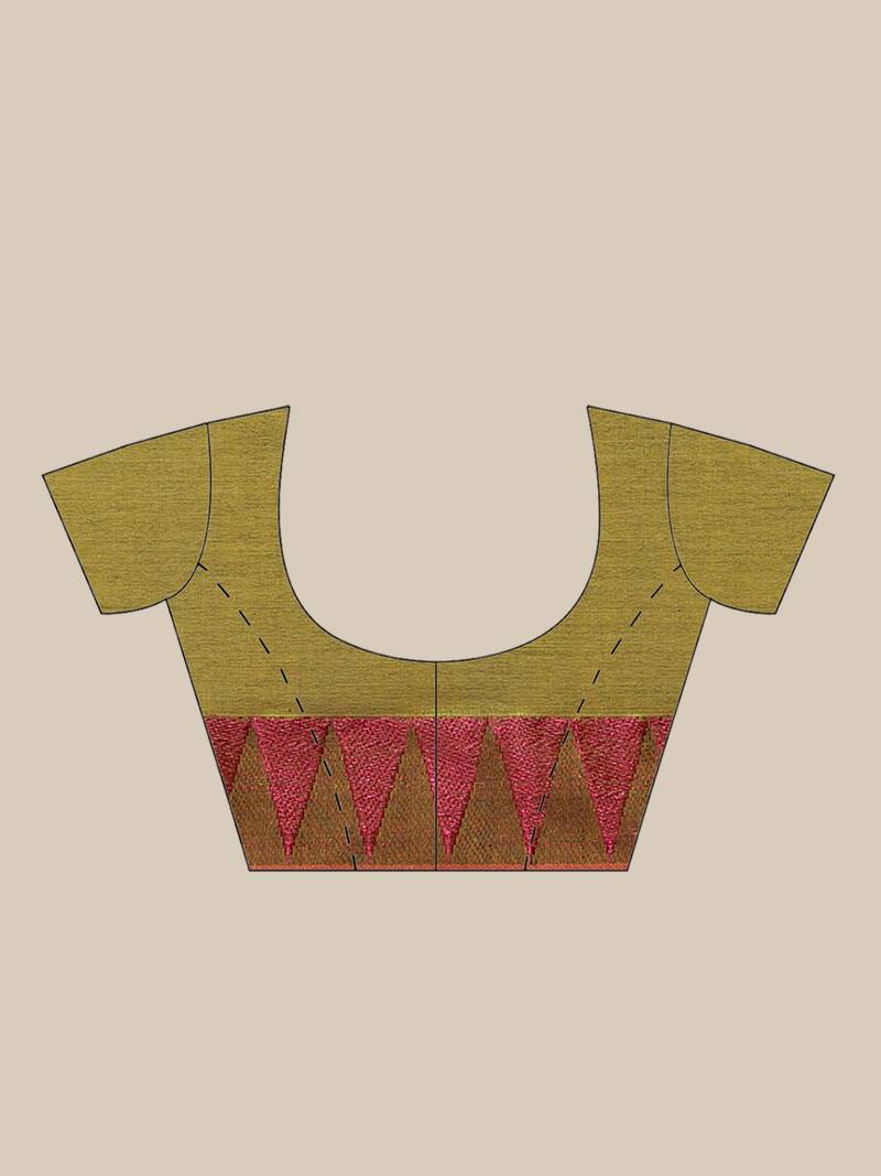 Navy Blue & Pink Pure Cotton Solid Bengal Handloom Saree