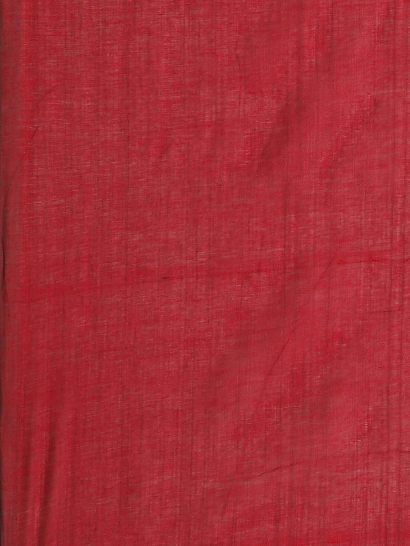 Maroon Solid Pure Cotton Bengal Handloom Saree