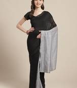 Black & Grey Pure Cotton  Bengal Handloom Saree