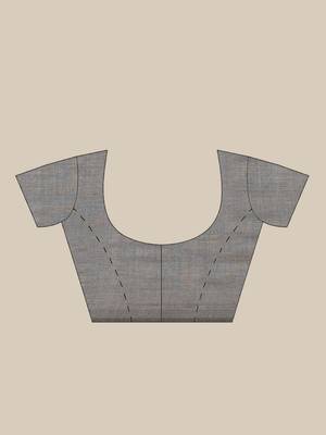 Black & Grey Pure Cotton  Bengal Handloom Saree 6