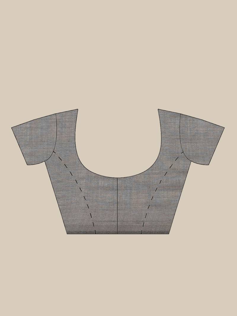 Black & Grey Pure Cotton  Bengal Handloom Saree