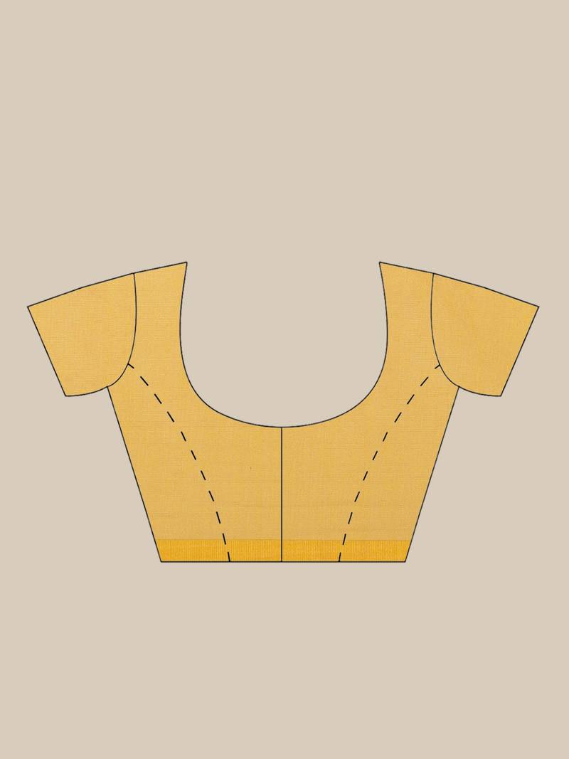 Orange & Blue Embroidered Bengal Handloom Taant Saree