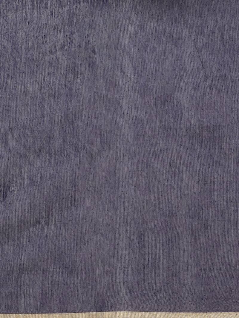 Navy Blue & Golden Embroidered Bengal Handloom Taant Saree