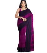 Purple Geomatric Woven Khadi Saree