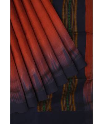 Maroon Ombre Woven Cotton Blend Saree 4
