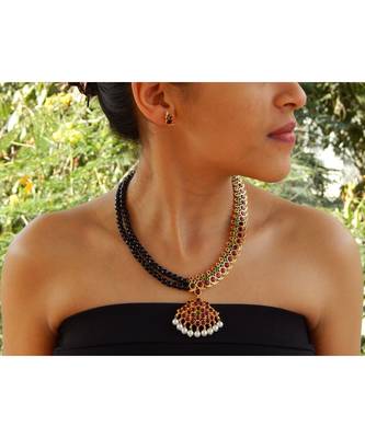 Black agate necklace-sets 1