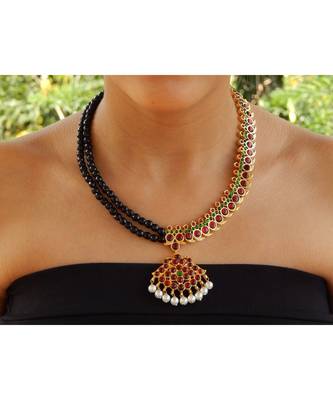 Black agate necklace-sets 3