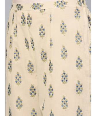 Indo Era Beige Printed Straight Kurta Sets 5