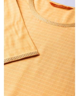 Indo Era Yellow Straight Kurta with Sharara Set 5
