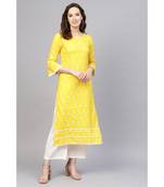 Indo Era Foil Printed Straight Kurta with Palazzo Set