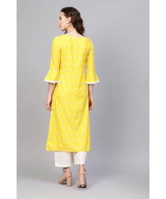 Indo Era Foil Printed Straight Kurta with Palazzo Set 2
